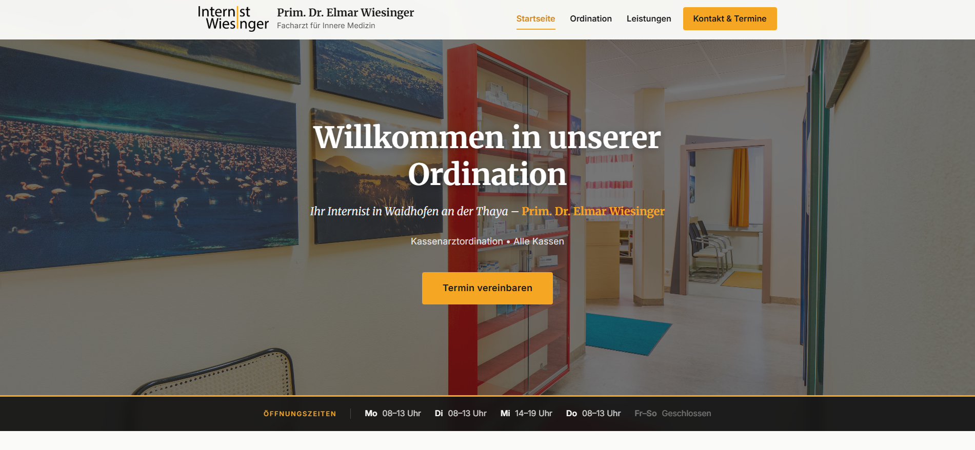 internist-wiesinger.at website